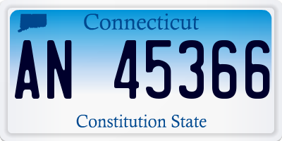 CT license plate AN45366
