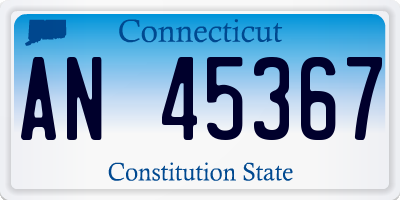 CT license plate AN45367