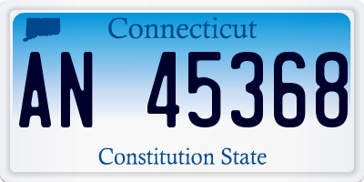 CT license plate AN45368