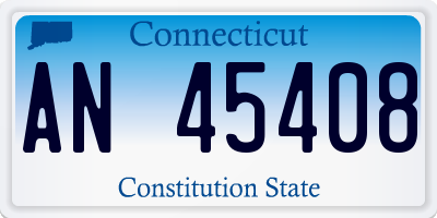 CT license plate AN45408