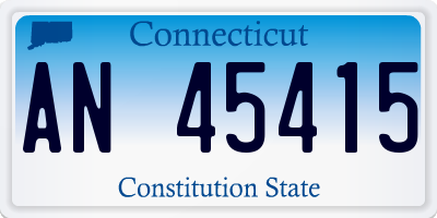 CT license plate AN45415