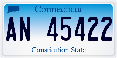 CT license plate AN45422