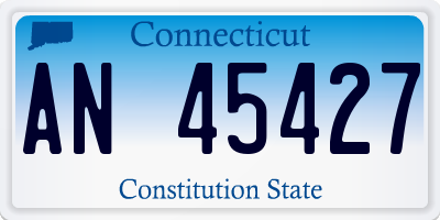 CT license plate AN45427