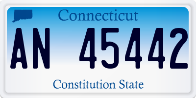 CT license plate AN45442