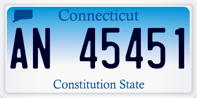 CT license plate AN45451