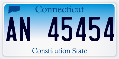 CT license plate AN45454