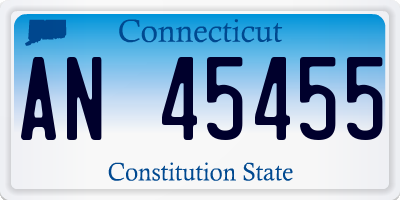 CT license plate AN45455