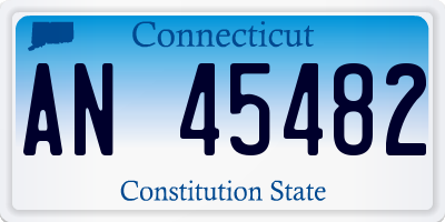 CT license plate AN45482