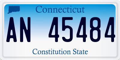CT license plate AN45484