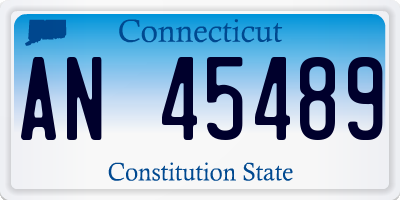 CT license plate AN45489