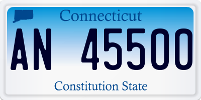 CT license plate AN45500