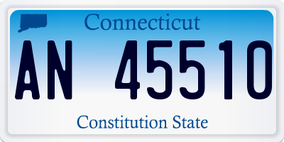 CT license plate AN45510