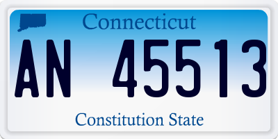 CT license plate AN45513