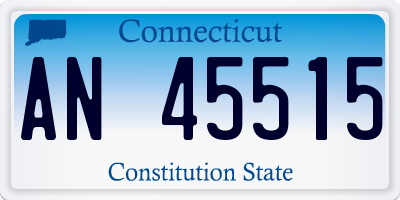 CT license plate AN45515