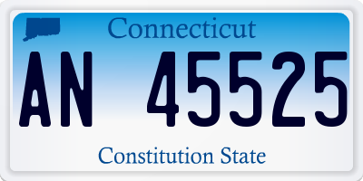CT license plate AN45525