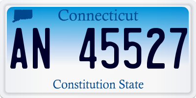 CT license plate AN45527