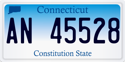 CT license plate AN45528
