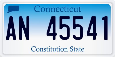 CT license plate AN45541