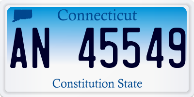 CT license plate AN45549
