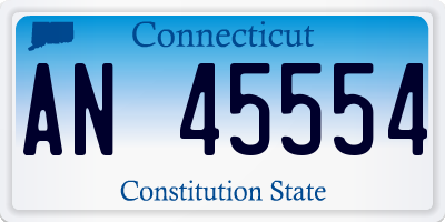 CT license plate AN45554