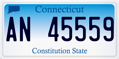 CT license plate AN45559