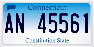 CT license plate AN45561