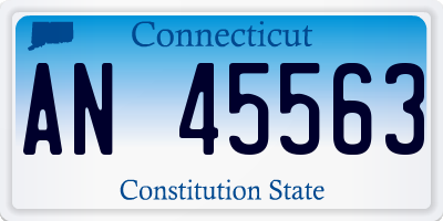 CT license plate AN45563