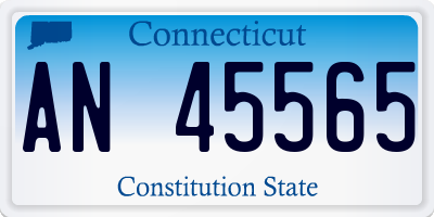 CT license plate AN45565