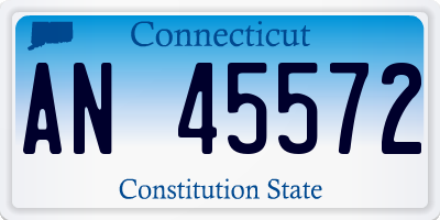 CT license plate AN45572