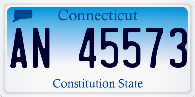 CT license plate AN45573