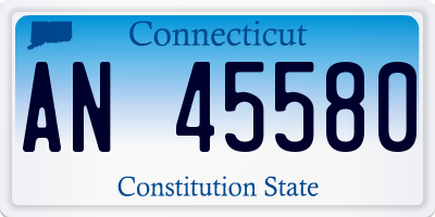 CT license plate AN45580