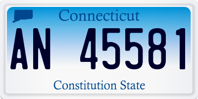 CT license plate AN45581