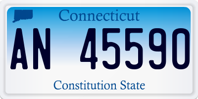 CT license plate AN45590