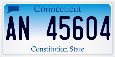 CT license plate AN45604
