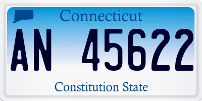 CT license plate AN45622
