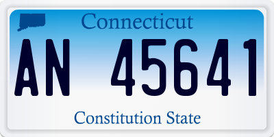 CT license plate AN45641