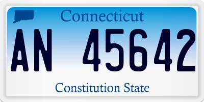 CT license plate AN45642