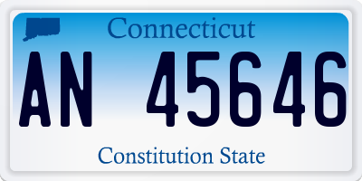CT license plate AN45646