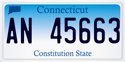 CT license plate AN45663