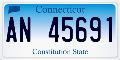 CT license plate AN45691