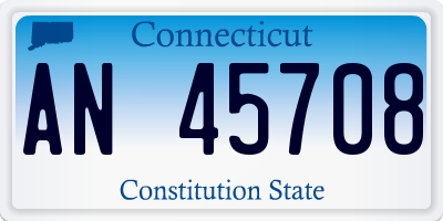 CT license plate AN45708