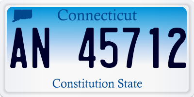 CT license plate AN45712