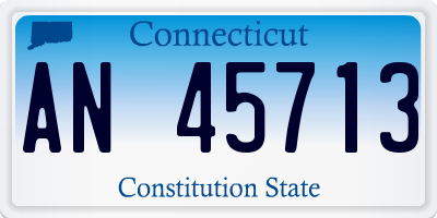 CT license plate AN45713