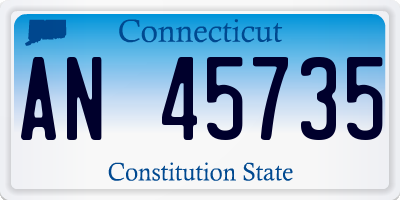 CT license plate AN45735