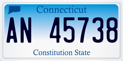 CT license plate AN45738