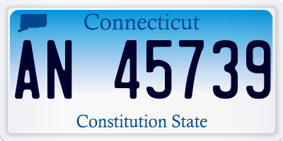 CT license plate AN45739