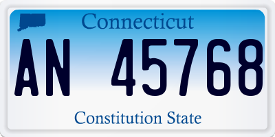 CT license plate AN45768