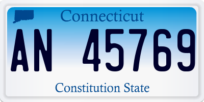 CT license plate AN45769