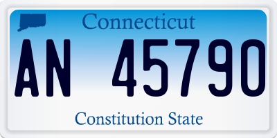 CT license plate AN45790