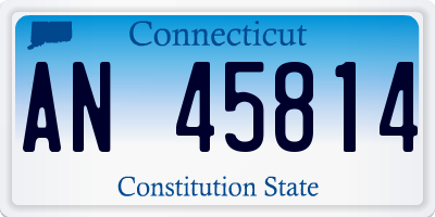 CT license plate AN45814
